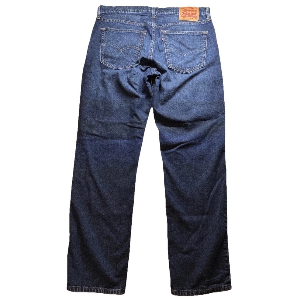 Levis 559 Mens Relaxed Straight Leg Jeans Medium Wash Tag 36x34 (Actual 36x33)